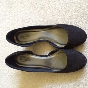 Black suede shoes